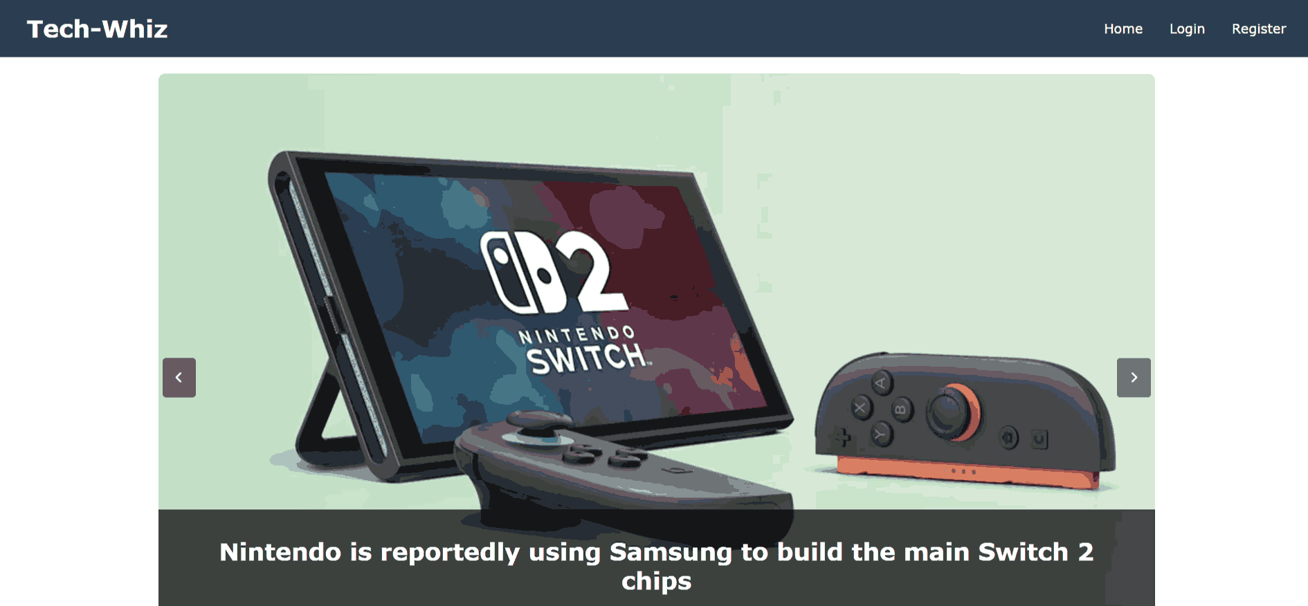 Screenshot from Tech-whiz website 